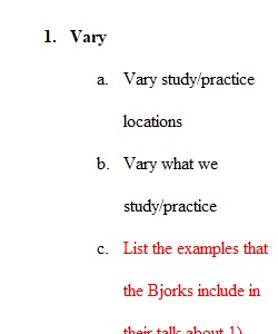 How to Study Outline